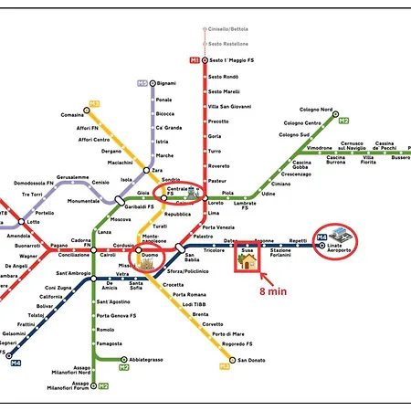 Casa Bella 16 - 8 Min To Metro, 15 Min To Lin Airport, Area Apartment *